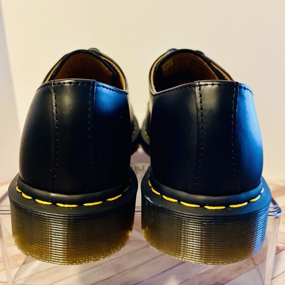Dr Martens 1461 Smooth Leather Oxford Women 10 Shoes 3 Eye Yellow Stitch Classic - Picture 5 of 8